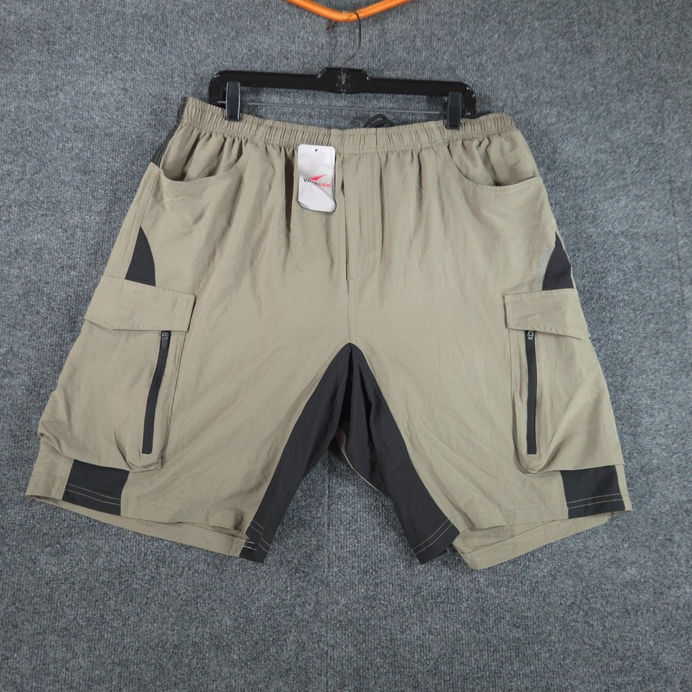 VAYAGER Men's XL Green Padded Cycling MTB Cargo Biking Shorts NEW
